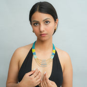 Sunlime Surf beaded necklace