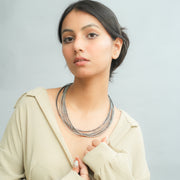 Iced Ash Beaded Necklace