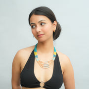 Sunlime Surf beaded necklace