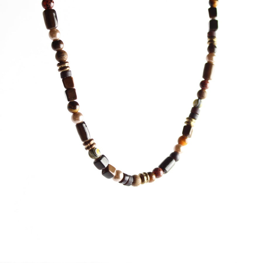 Brown Multibeaded Necklace