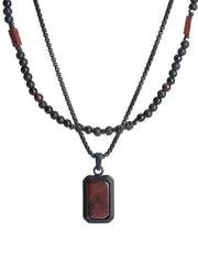 Raven Stone Layered Chain