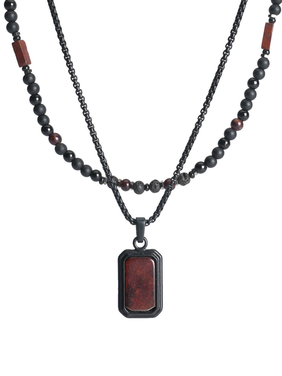 Raven Stone Layered Chain