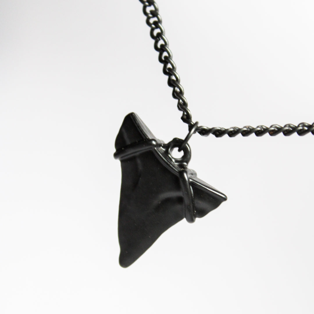 Raw Stone Black Necklace