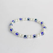 Evil Eye Pearl Bracelet