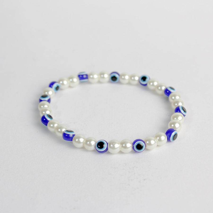 Evil Eye Pearl Bracelet
