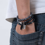 Silver Eclipse Bracelet Stack