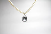 Chic Gem Necklace White Stone