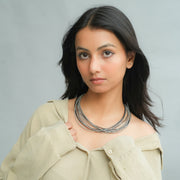 Iced Ash Beaded Necklace