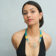 Sunlime Surf beaded necklace