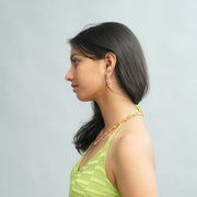 Jolly Flora beaded Twirl earrings
