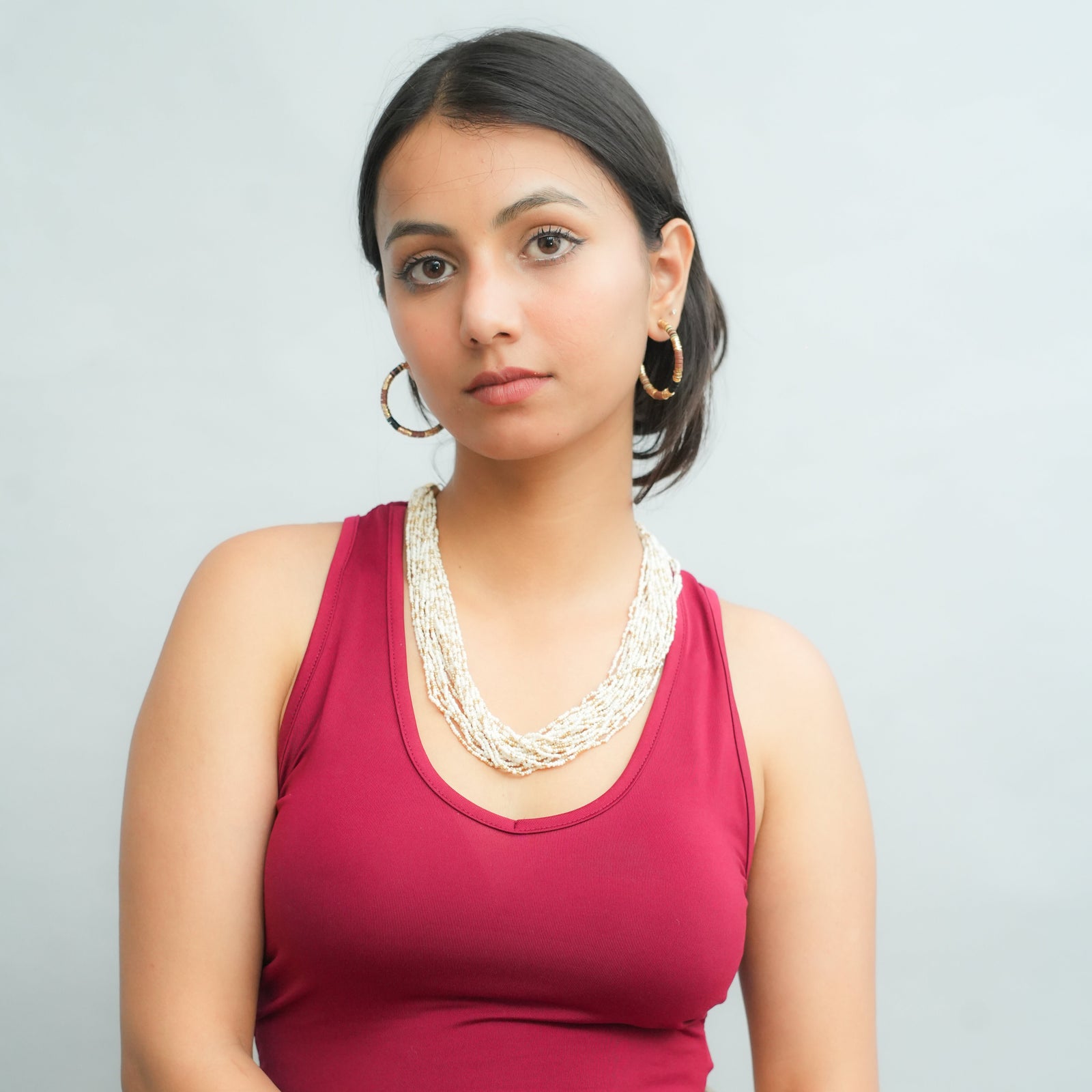 Moon Pebbles beaded necklace