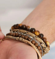 5 pack Tiger Stone bracelets