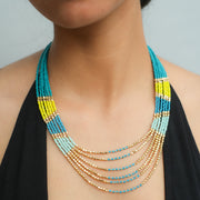 Sunlime Surf beaded necklace