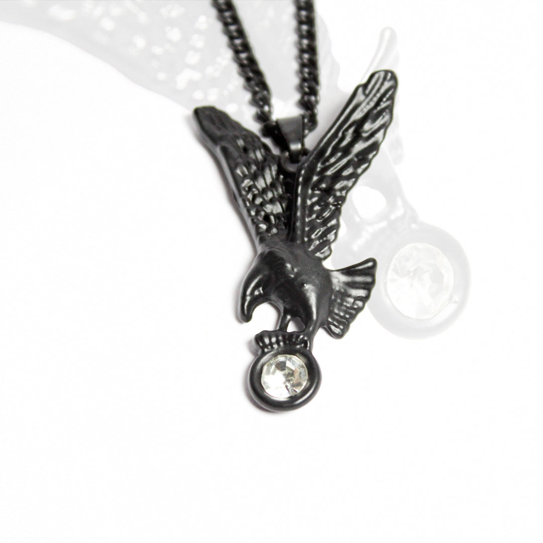 Eagle Necklace Black