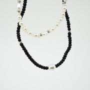 Midnight Pearl Layered Neckalce