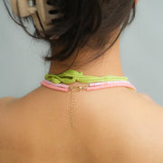 Blush Cascade beaded necklace