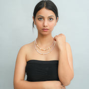 Rosy Horizon Beaded Necklace