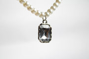 Chic Gem Necklace White Stone